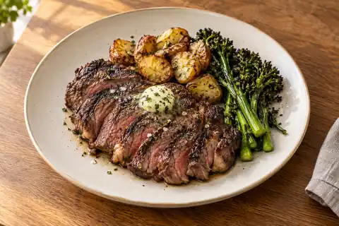 Grilled Ribeye and Potatoes