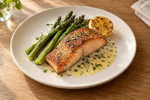 Seared Salmon and Asparagus